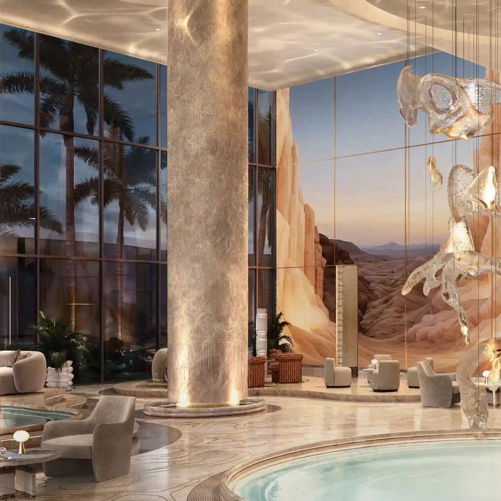 agua residences interior view