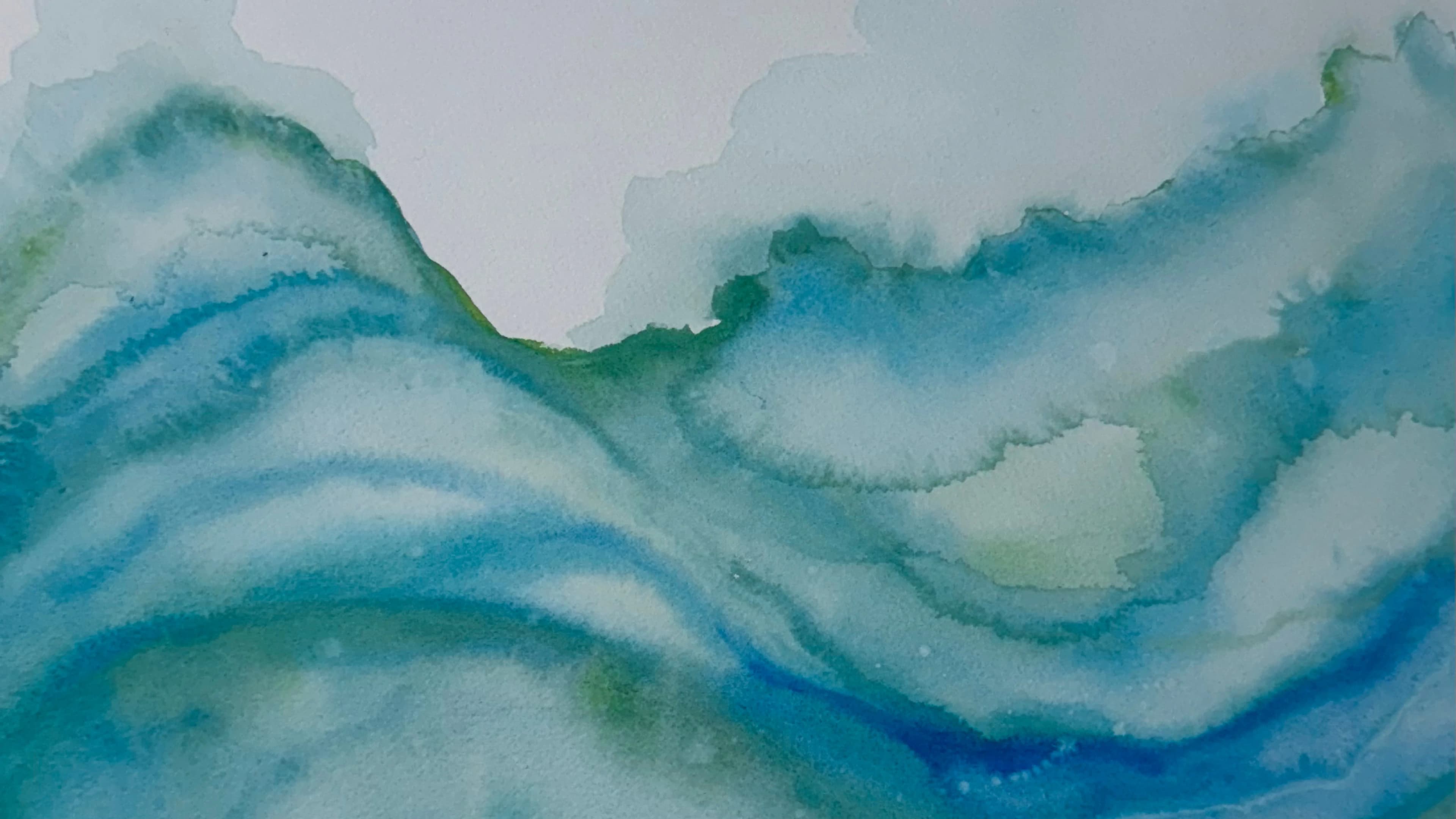 Watercolor closing visual